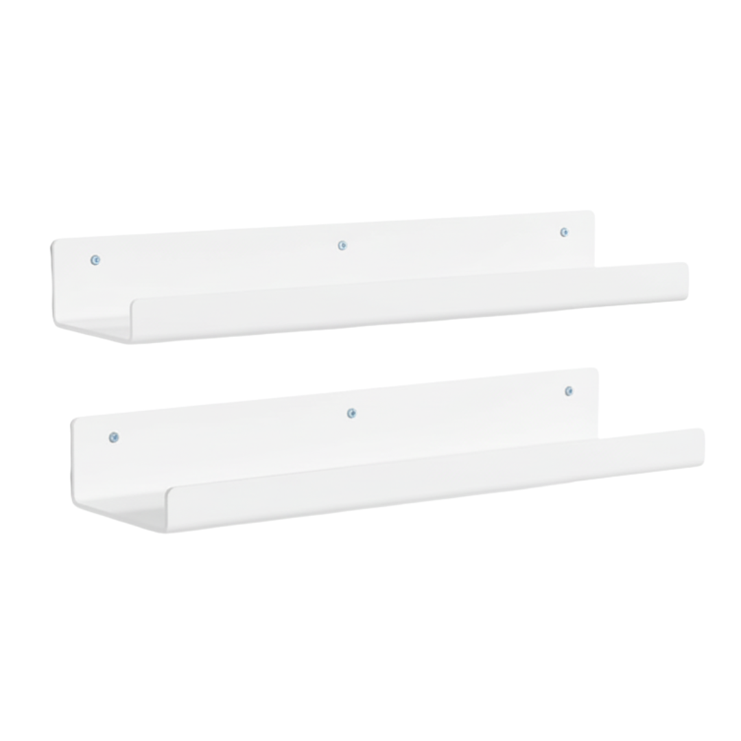 15-Inch Floating Bathroom Organizer Set - Acrylic Wall Shelves