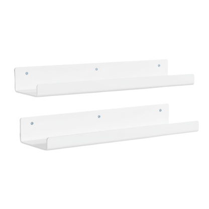15-Inch Floating Bathroom Organizer Set - Acrylic Wall Shelves