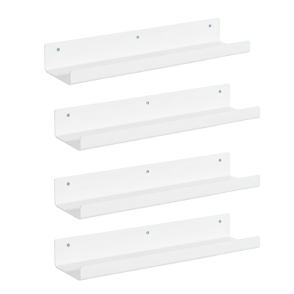 15-Inch Floating Bathroom Organizer Set - Acrylic Wall Shelves
