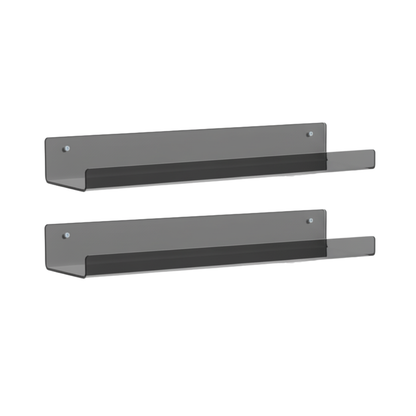 15-Inch Floating Bathroom Organizer Set - Acrylic Wall Shelves