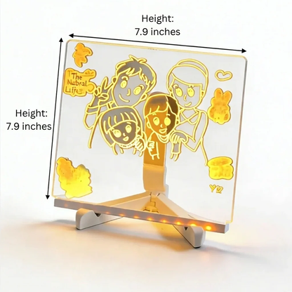 Stylish Table Lamp with LED Memo Board Feature