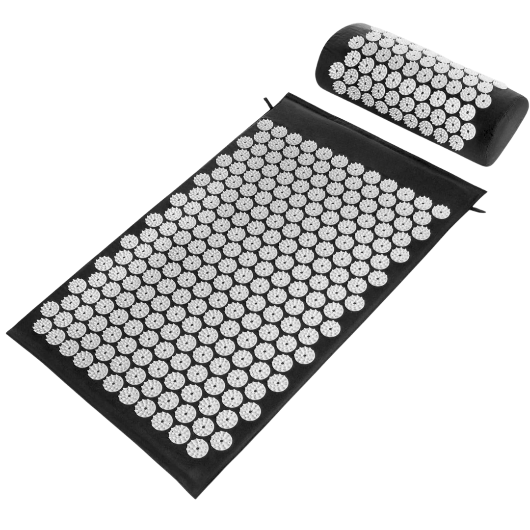 Back and Neck Acupressure Mat with Pillow for Full-Body Relief