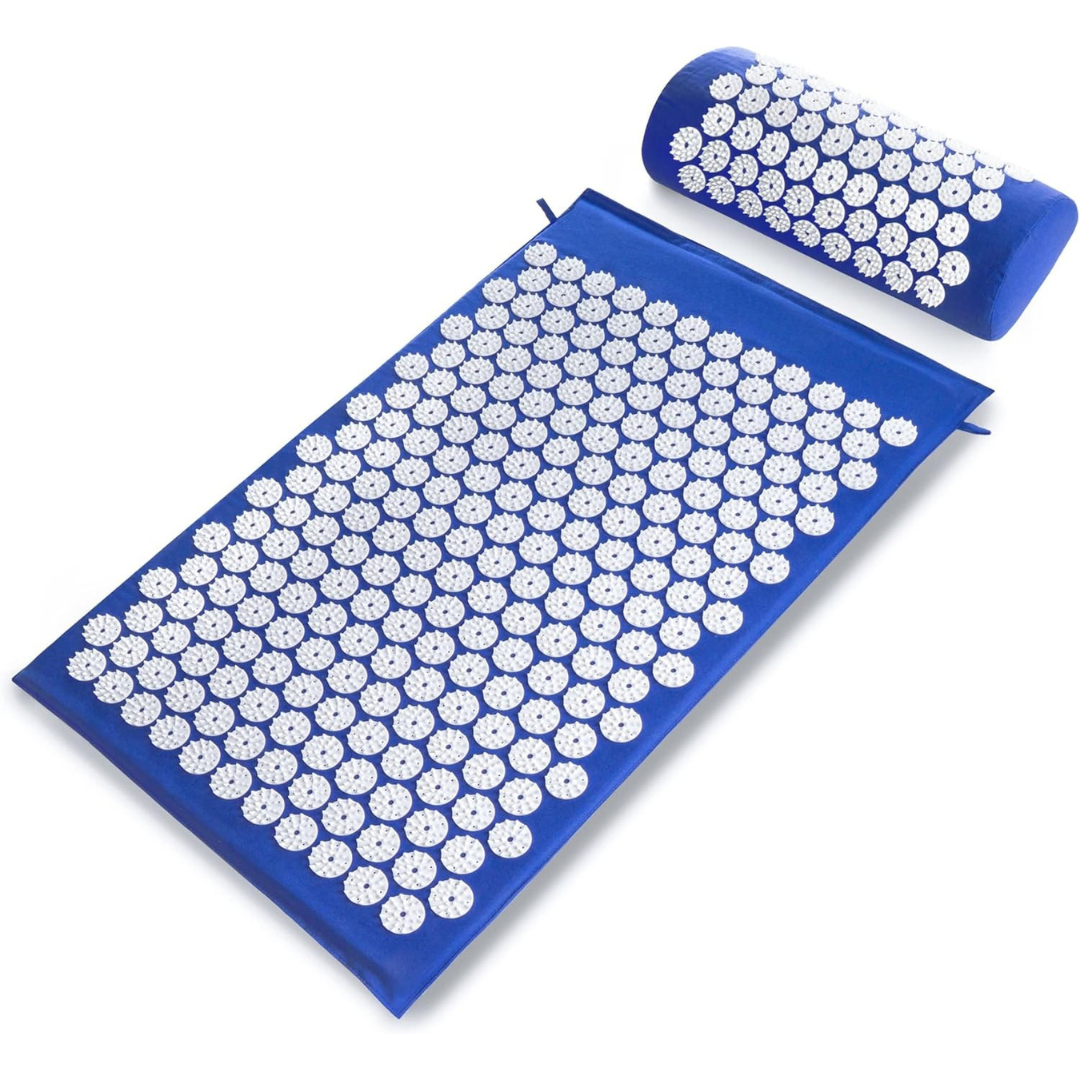 Back and Neck Acupressure Mat with Pillow for Full-Body Relief