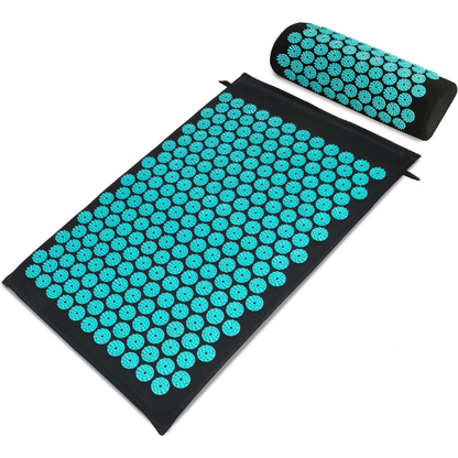 Back and Neck Acupressure Mat with Pillow for Full-Body Relief