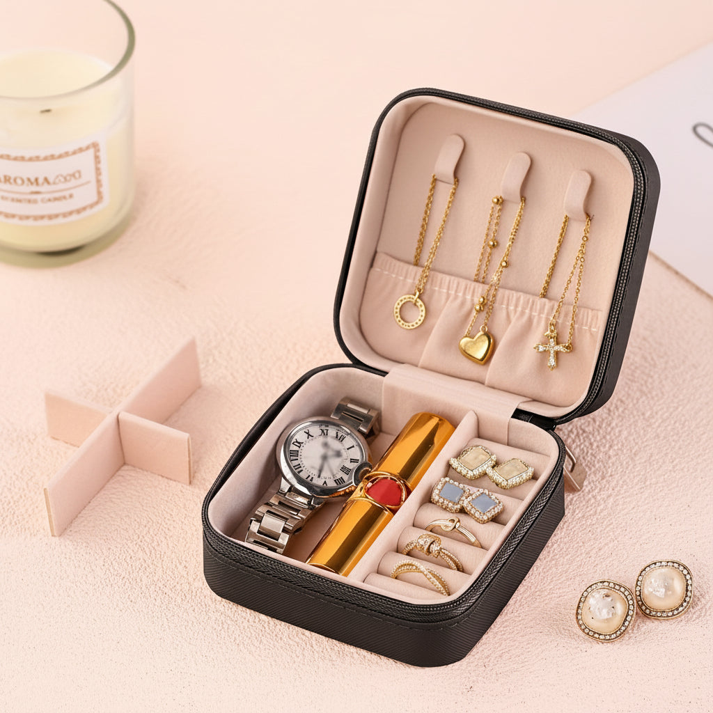 Chic Travel Jewelry Storage Case - Perfect Gift for Mom