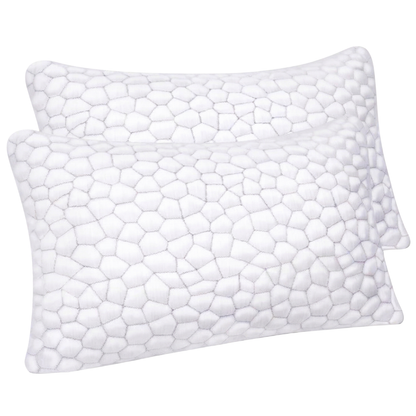 Memory Foam Bed Pillows with Adjustable Cooling Gel and Washable Cover