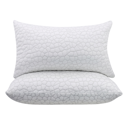 Memory Foam Bed Pillows with Adjustable Cooling Gel and Washable Cover