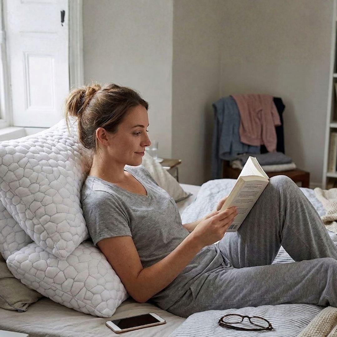 Memory Foam Bed Pillows with Adjustable Cooling Gel and Washable Cover