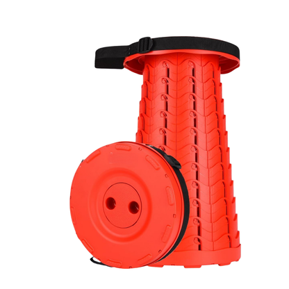 Telescopic Folding Stool for Travel, Hiking, and Camping – Adjustable