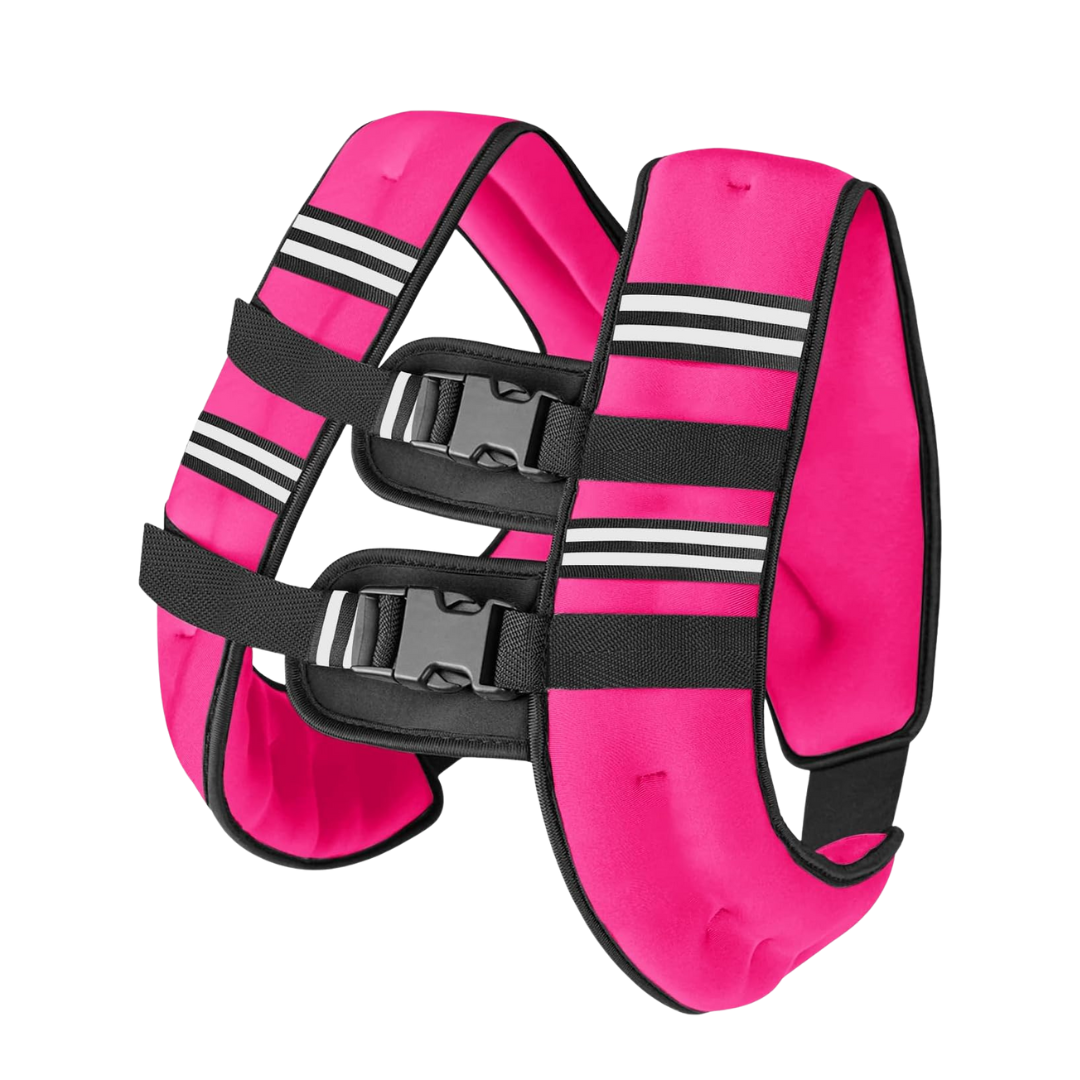 Reflective Striped Neoprene Weighted Vest with Adjustable Dual Straps