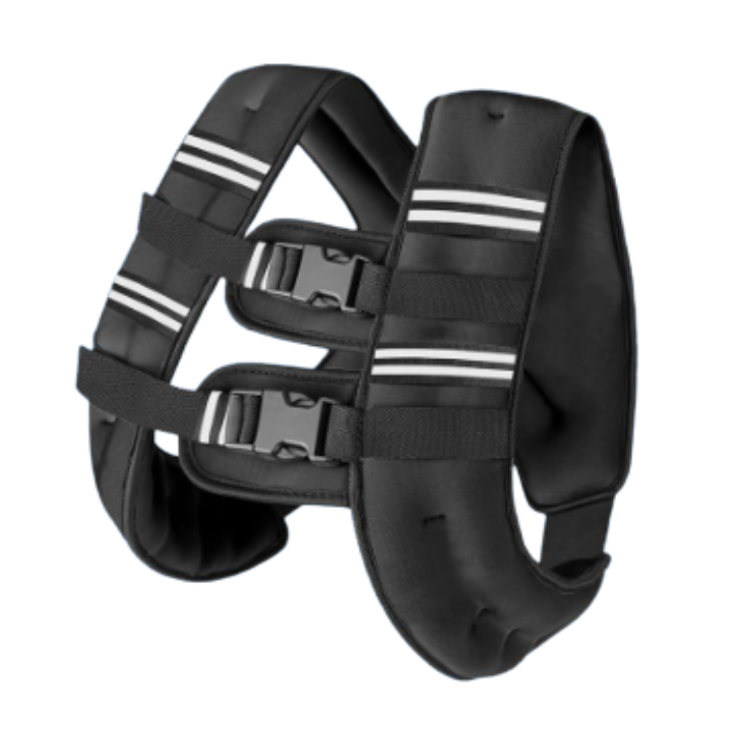 Reflective Striped Neoprene Weighted Vest with Adjustable Dual Straps