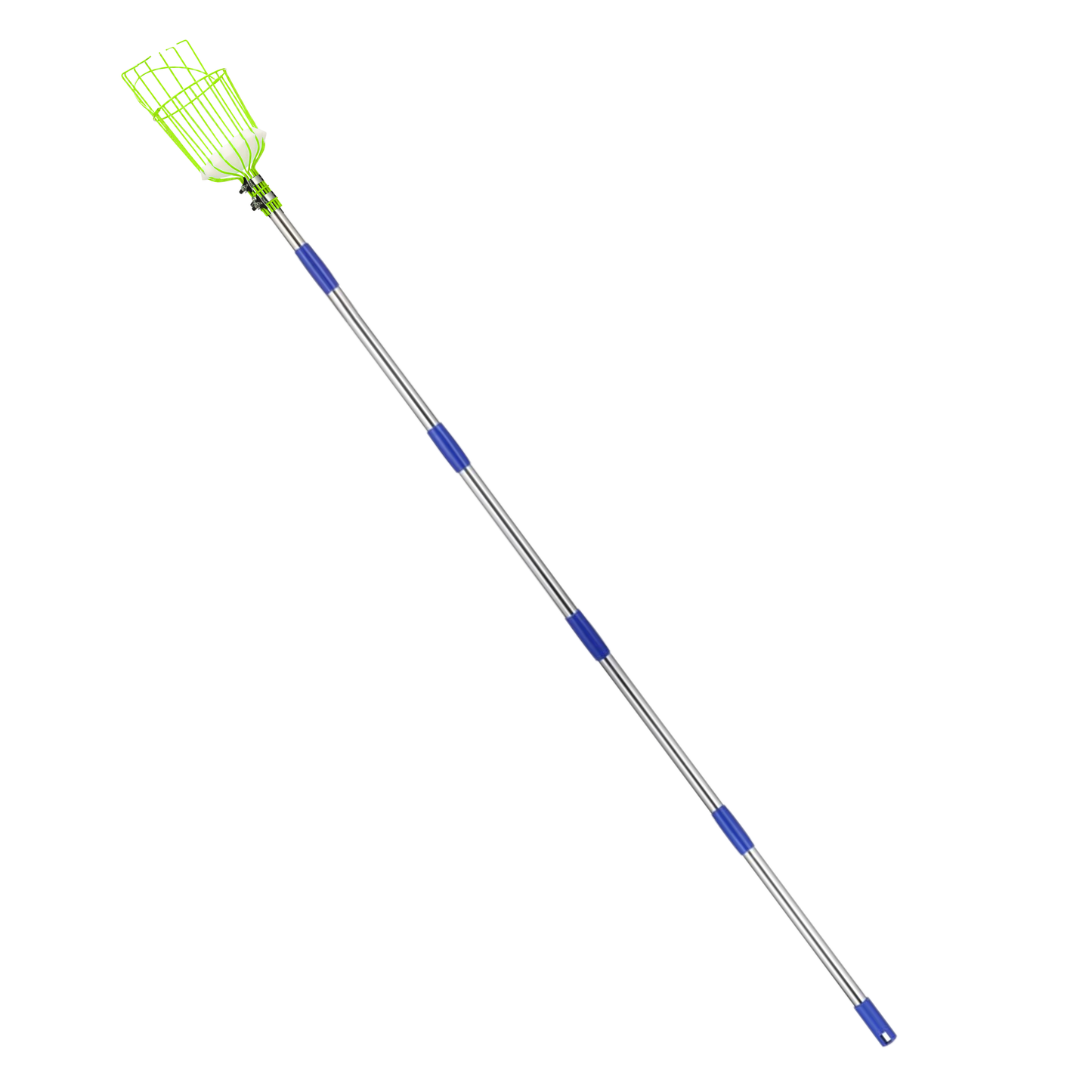 Telescoping Fruit Harvesting Pole with Basket Claw Made of Stainless Steel
