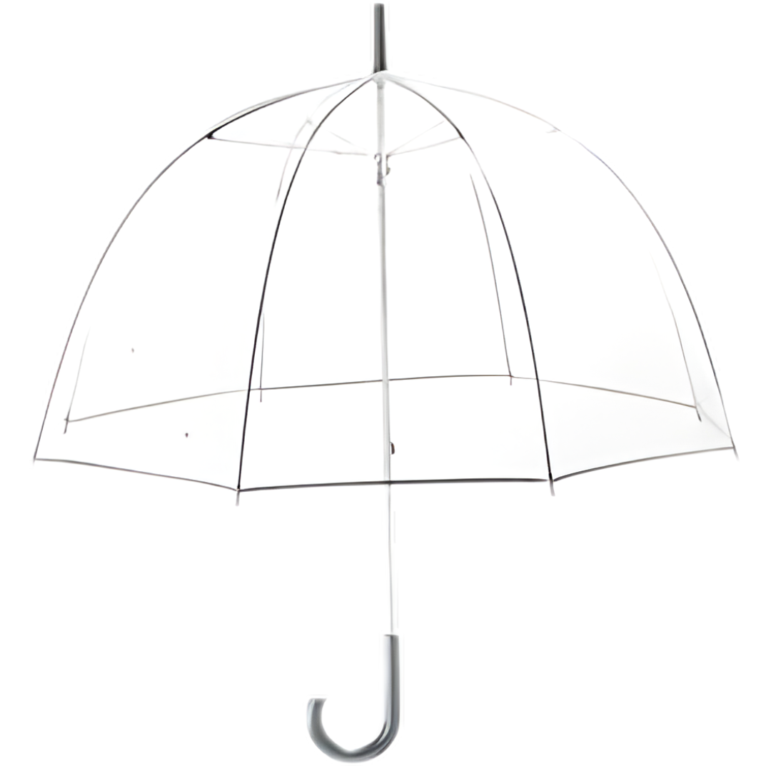 Clear Canopy Bubble Umbrella for Adults - Outdoor Rain Protection