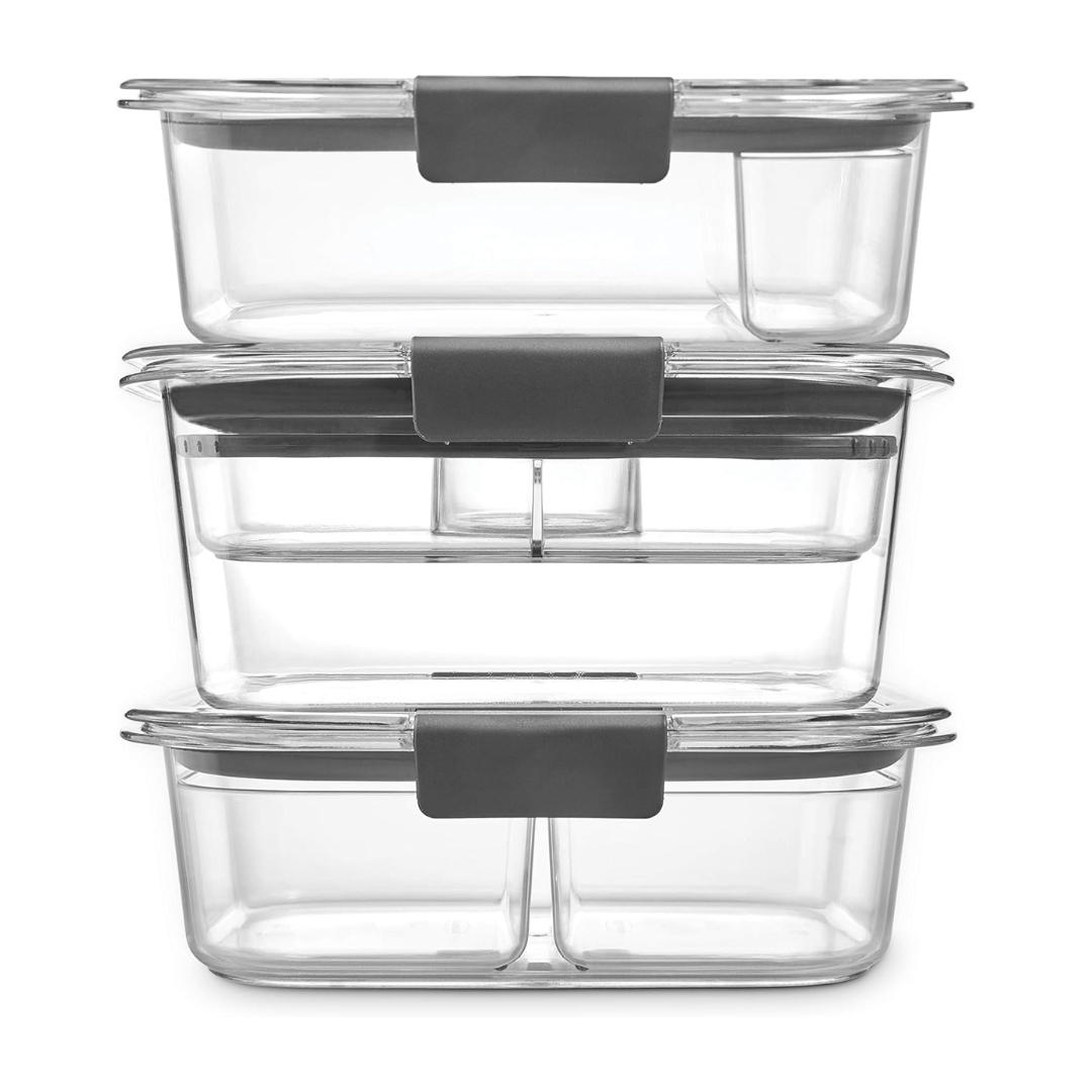 Stackable Set of Leak-Resistant Airtight Food Storage Containers