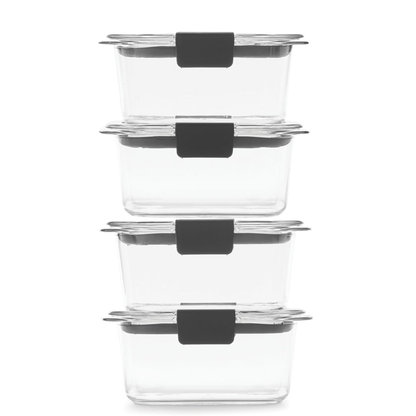 Stackable Set of Leak-Resistant Airtight Food Storage Containers