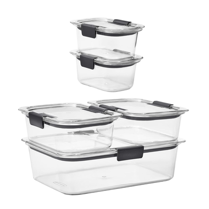 Stackable Set of Leak-Resistant Airtight Food Storage Containers