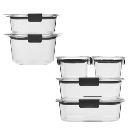 Stackable Set of Leak-Resistant Airtight Food Storage Containers