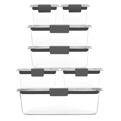 Stackable Set of Leak-Resistant Airtight Food Storage Containers