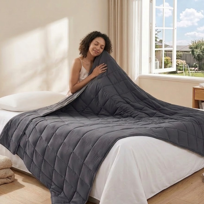 Microfiber Cooling Blanket for Adults with Glass Beads – All Season Use
