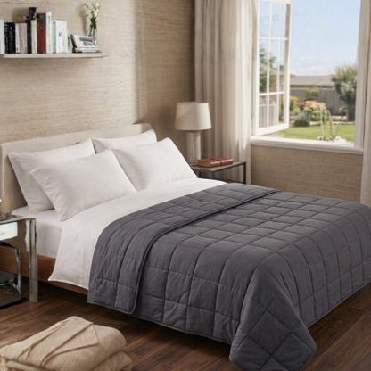 Microfiber Cooling Blanket for Adults with Glass Beads – All Season Use