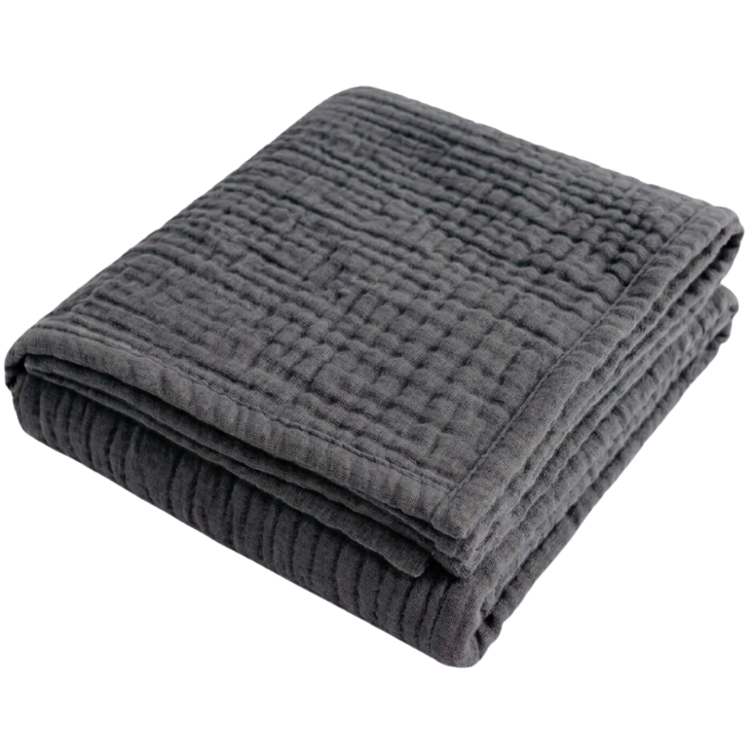 Breathable Muslin Cotton Blanket for Travel, Sofa, and All Seasons