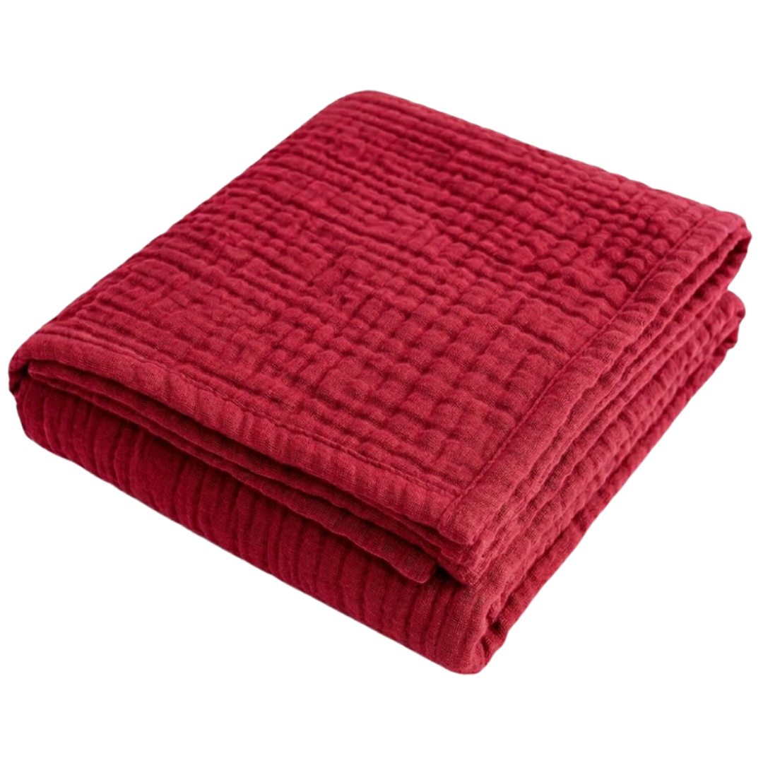 Breathable Muslin Cotton Blanket for Travel, Sofa, and All Seasons