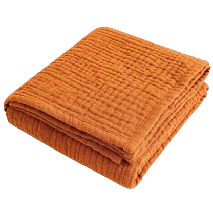 Breathable Muslin Cotton Blanket for Travel, Sofa, and All Seasons