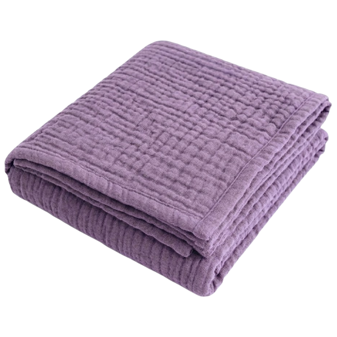 Breathable Muslin Cotton Blanket for Travel, Sofa, and All Seasons