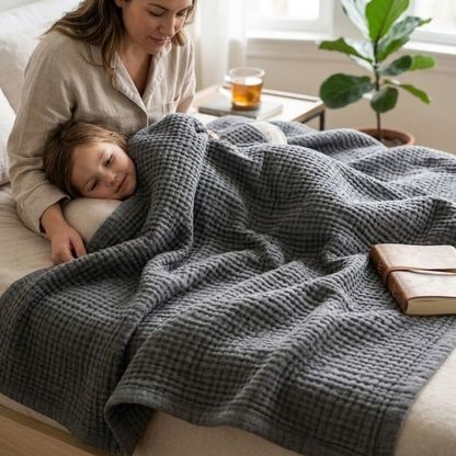 Breathable Muslin Cotton Blanket for Travel, Sofa, and All Seasons