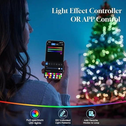 Ready-to-Use Festive Holiday Tree with Built-In Lights