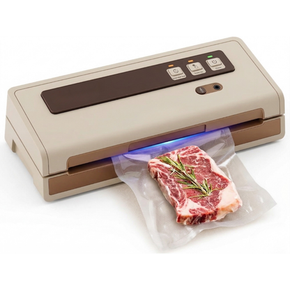 Compact Vacuum Sealing Machine Starter Set with Pre-Cut Bags 95kPa