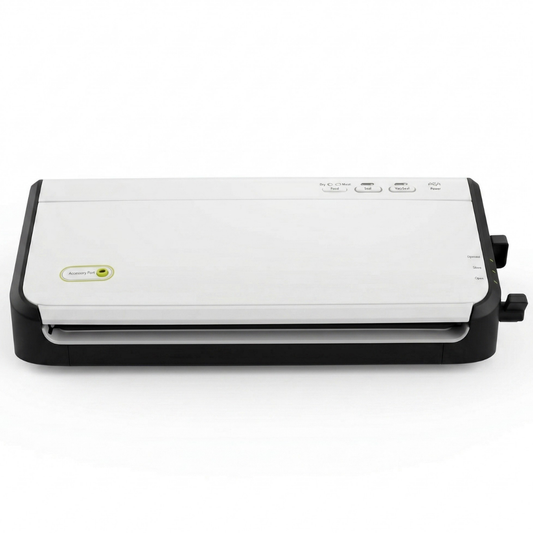 Vacuum Sealer with Dual Heat Sealing and Integrated Cutter