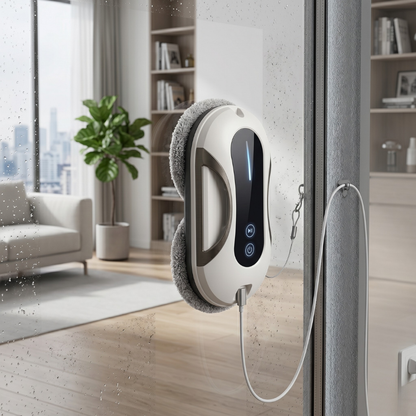 Robotic Window Cleaning Device with Dual Spray and Remote Control, 3000Pa