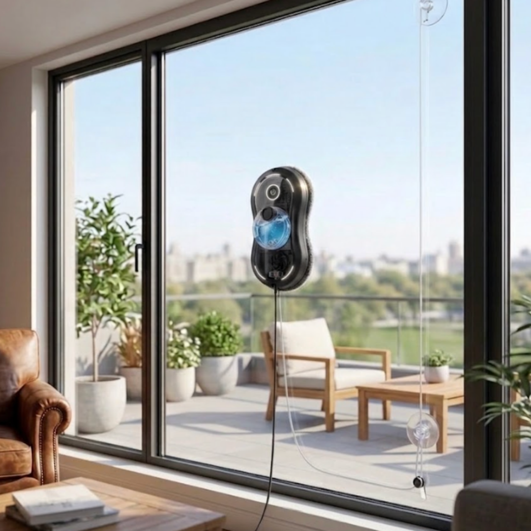 Window Cleaning Robot with 5600Pa Suction, Spray Function & Remote Control