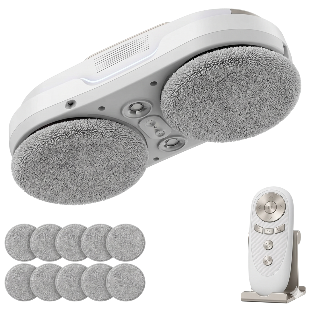Robot for Automatic Window Cleaning with Water Spray & Remote Control