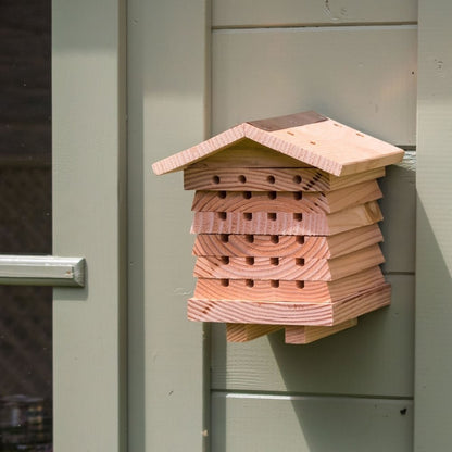 Eco-Friendly Cedar & Copper Bee Sanctuary with Custom Holes