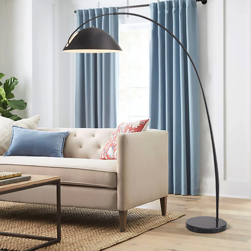 Elegant Arc Floor Lamp with Sleek Black Finish