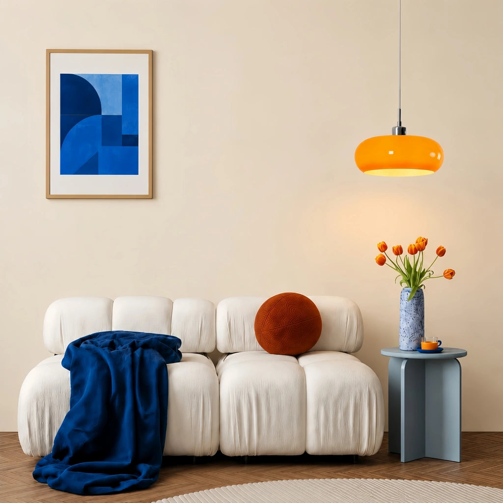 Elegant Geometric Glass Ceiling Fixture with E27 Socket