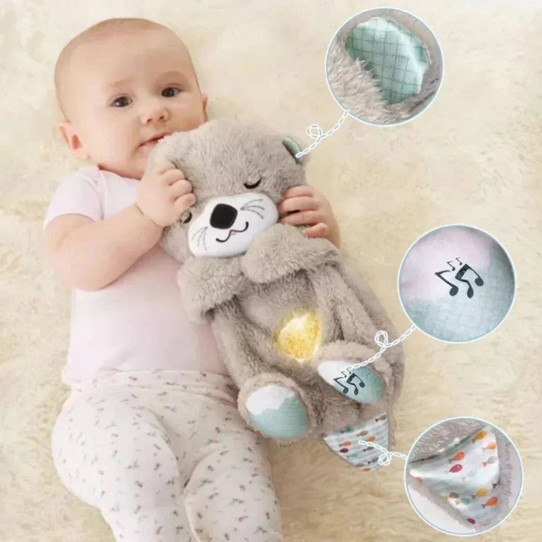 Plush Otter Toy for Calming Breathability