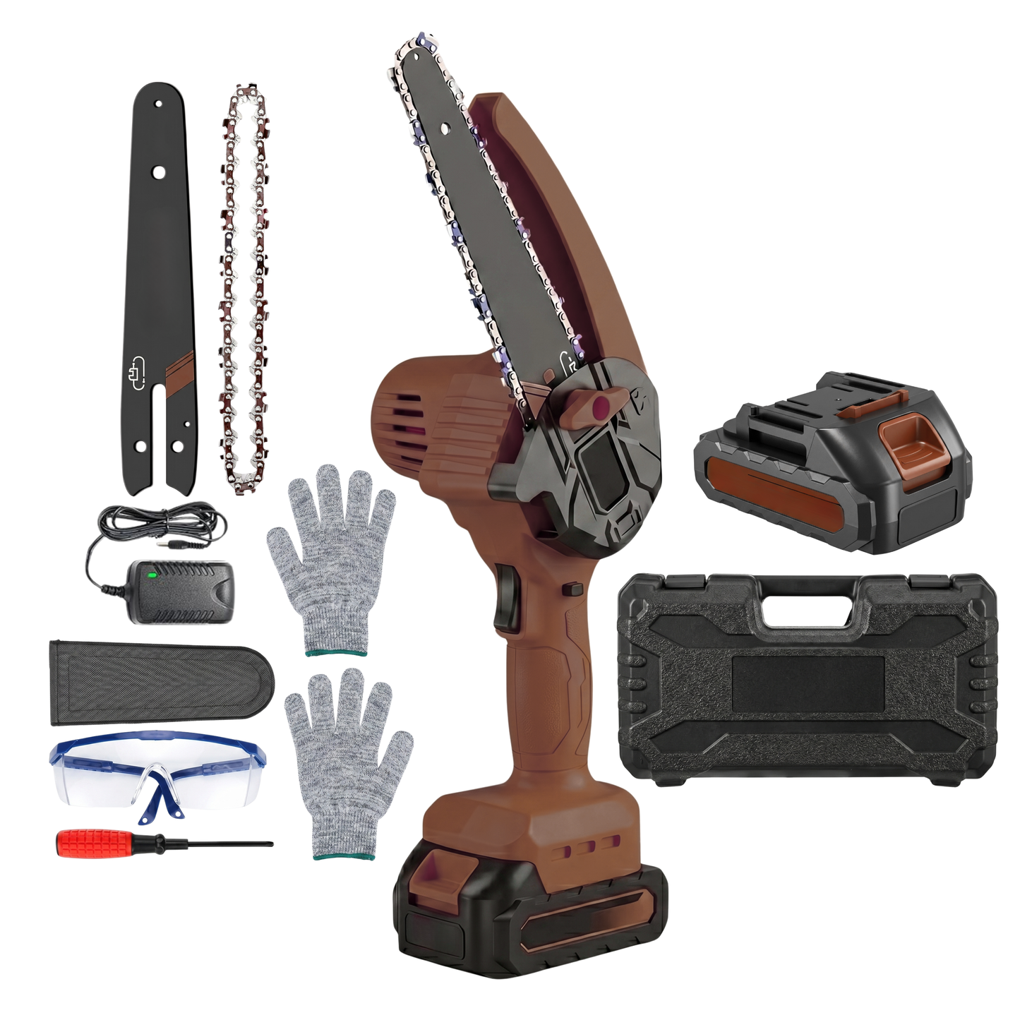 Mini Chainsaw Tool Set for Cutting Tree Branches – Battery Operated