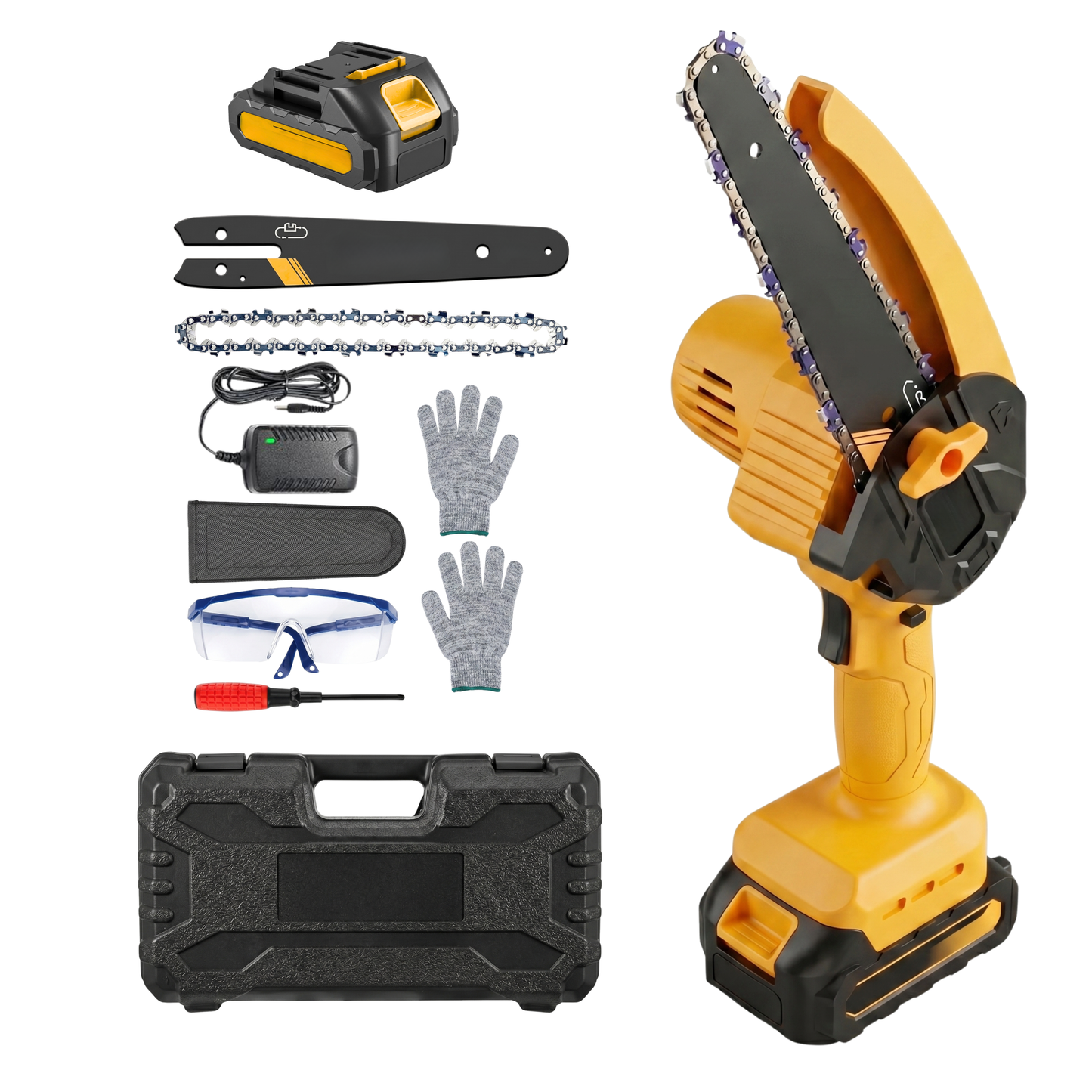 Mini Chainsaw Tool Set for Cutting Tree Branches – Battery Operated
