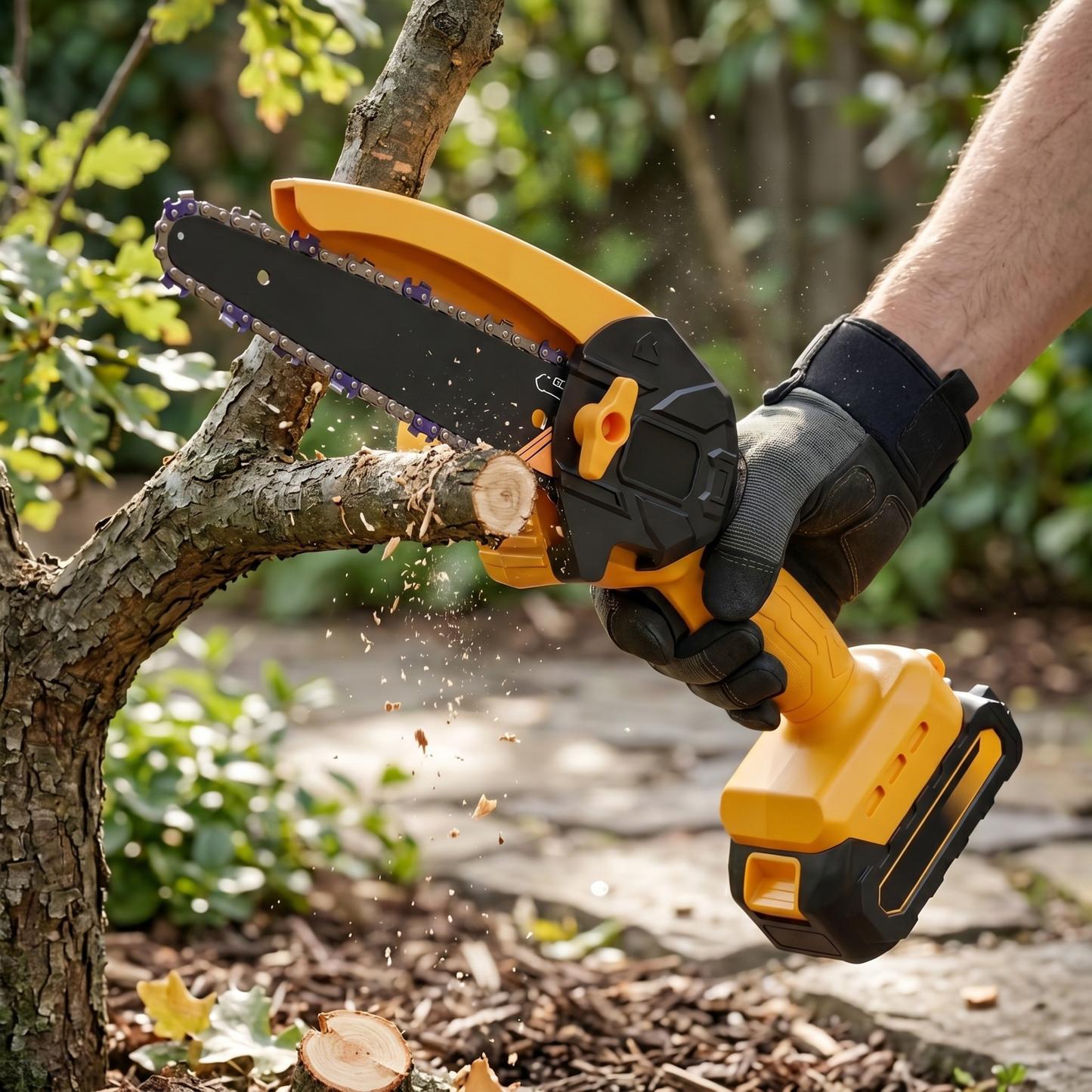 Mini Chainsaw Tool Set for Cutting Tree Branches – Battery Operated