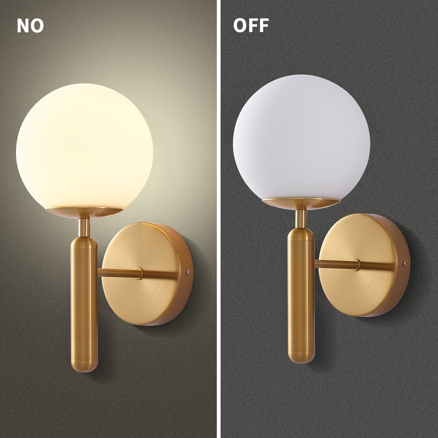 Sleek Wall Sconce with Glass Shade and Modern Finish