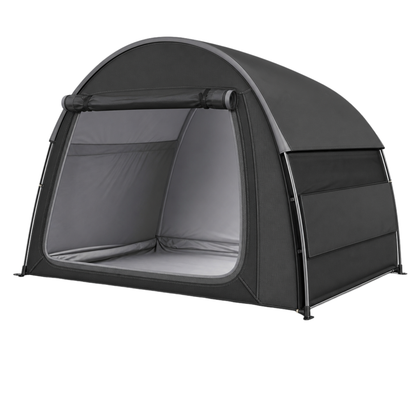 Outdoor Bike Shelter for 4-5 Bicycles with Rain Protection and Tool Organizer