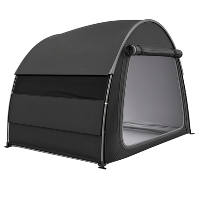 Outdoor Bike Shelter for 4-5 Bicycles with Rain Protection and Tool Organizer