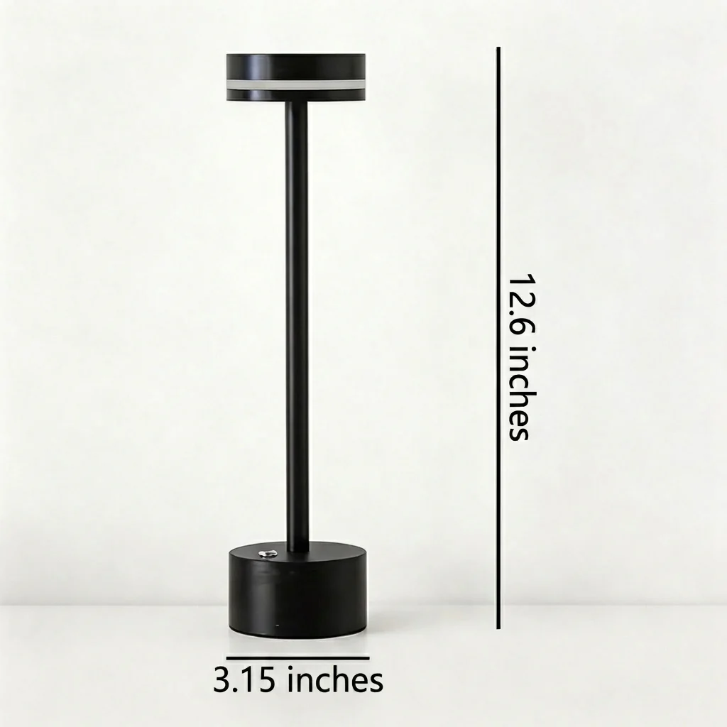 Contemporary Portable Table Lamp with Touch Controls