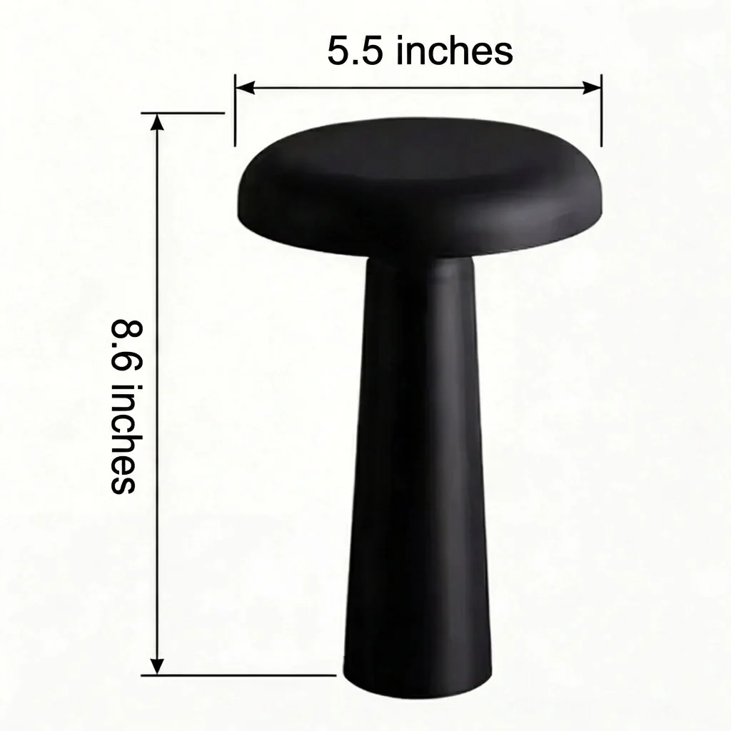 Rechargeable Table Lamp in Mushroom Design