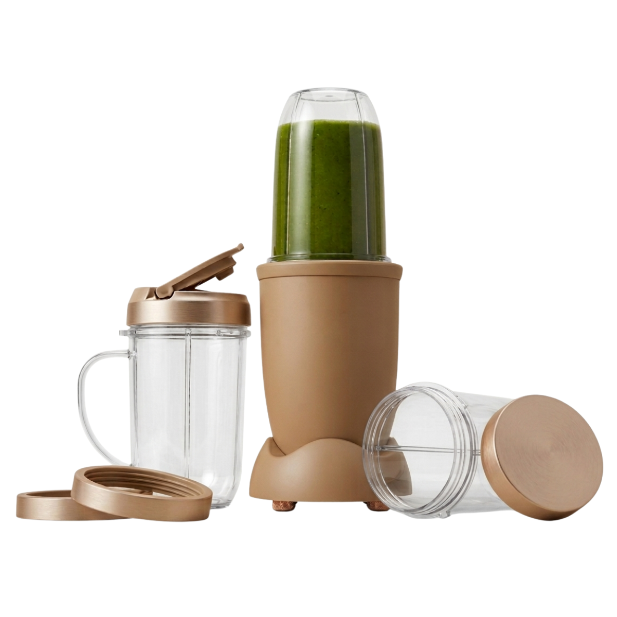 Smoothie and Sauce Blender Set with 3 Cups and Food Processor