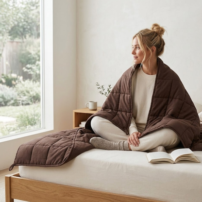 Cooling Blanket with Woven Fabric and Glass Bead Filling