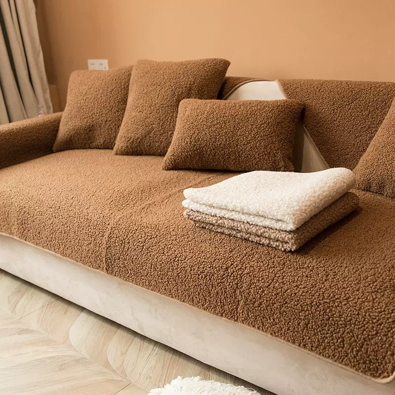 Plush Fleece Sofa Shield – Cozy and Stylish Protector